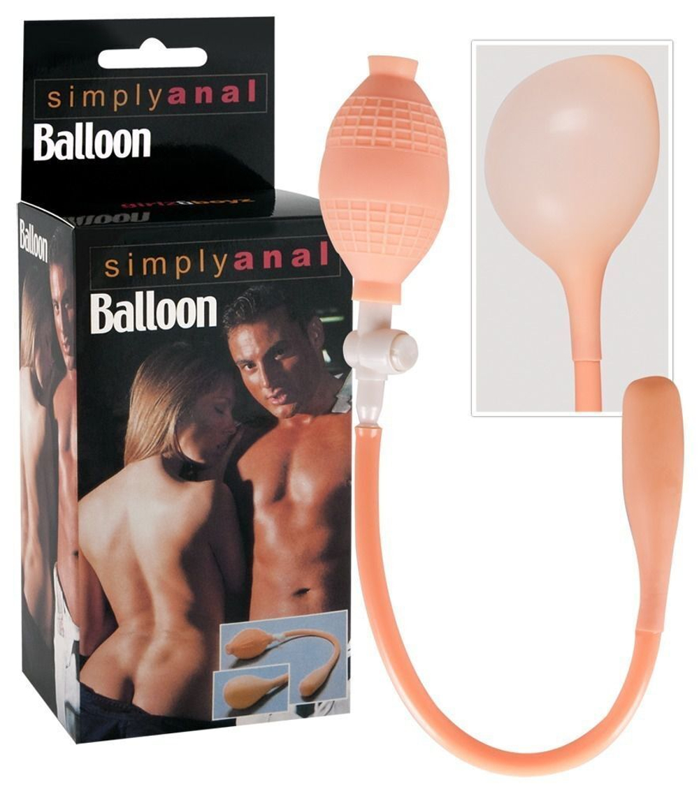Анальный массажер с функцией расширения Simply Anal Balloon (Цвет: телесный)