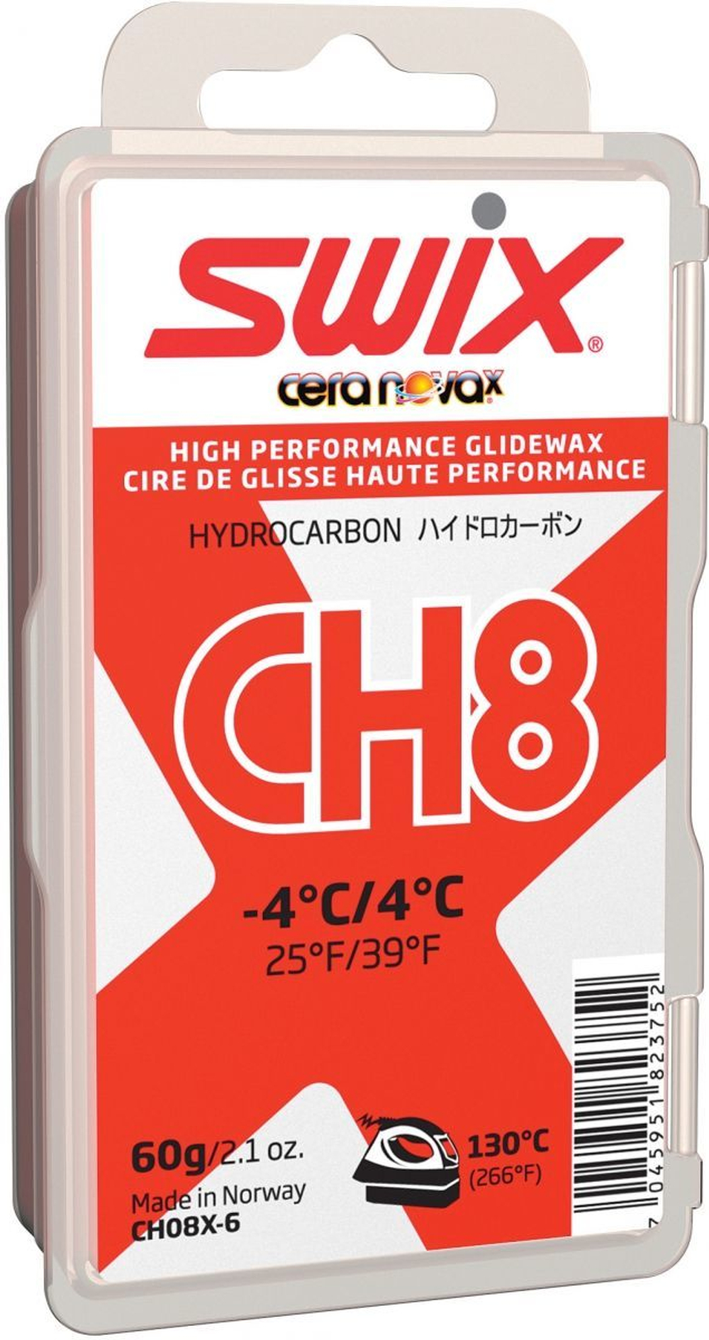 Парафин без фтора CH8X Red (от +4 до -4 C), 60 г