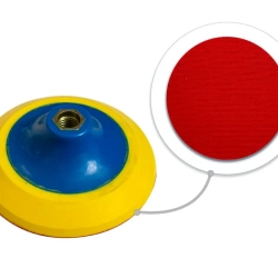 Тарелка опорная с Velcro фиксацией для УШМ (150мм, М14) Forsage F-PSD150P