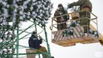 Уличная елка каркасная «Евро-2 Сосна» (Леска бело-зеленая) от 4 до 30 м