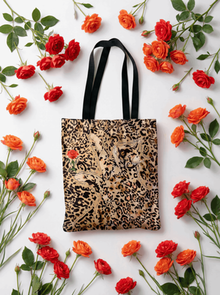 Шоппер «Кот и роза»