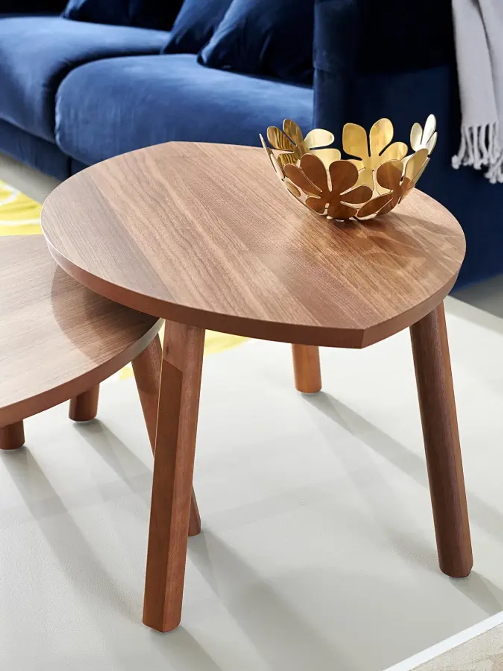 Комплект столов, 2 шт - IKEA STOCKHOLM/ИКЕА СТОКГОЛЬМ, шпон грецкого ореха, 72х47х36 см
