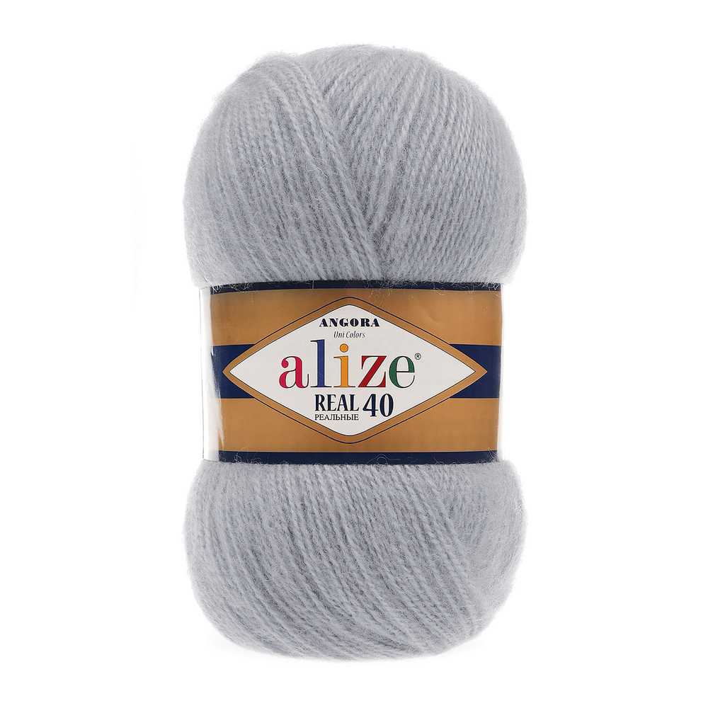 Пряжа Аlize Angora Real 40 (Ангора Реал 40), 1 моток, 100 гр, 480м.