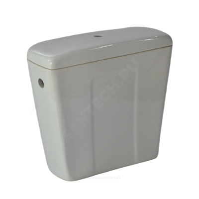 Бачок для унитаза боковой подвод без арматуры слив шток белый Универсал Лобненский стройфарфор 10/1/5/1-48