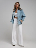 Брюки палаццо со стрелками клеш от бедра