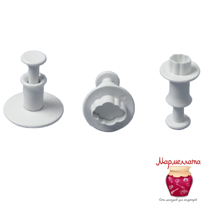 Вырубки с выталкивателем "Облака", 3 шт.