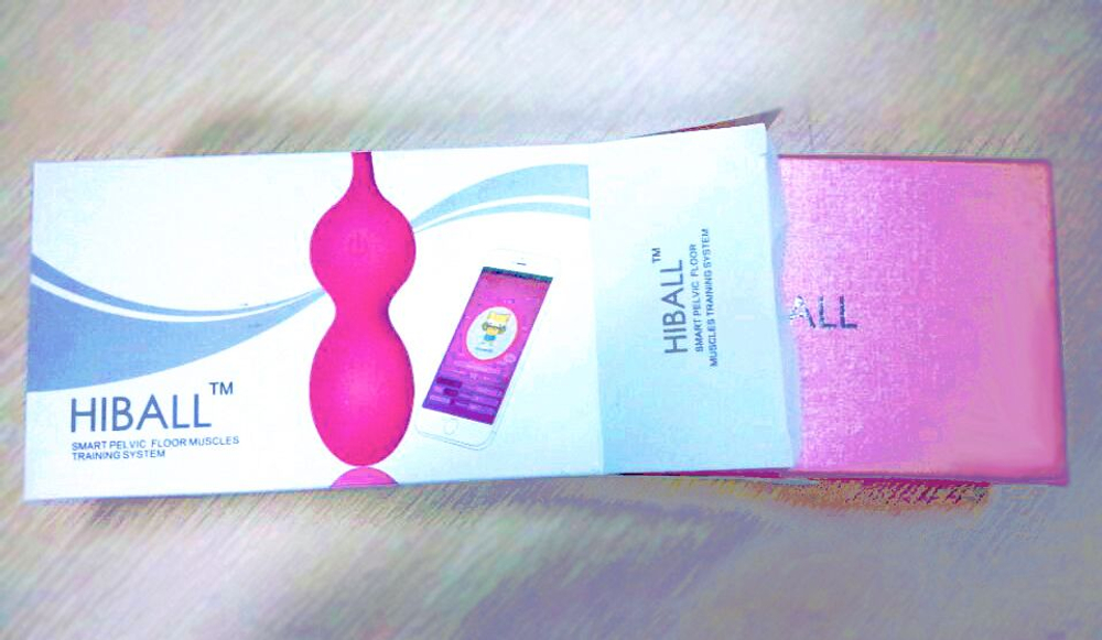 Вагинальный шарик-тренажер HiBall-1, совместимый с гаджетами iOs и Android (Цвет: розовый)