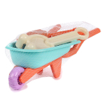 Набор для игры в песок с тачкой 4предм., сетка 2403