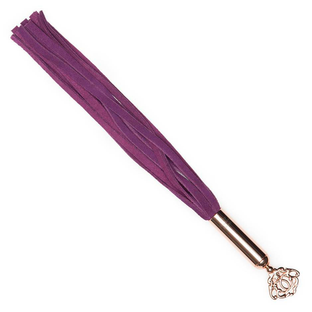 Фиолетовая мини-плеть Cherished Collection Suede Mini Flogger - 30 см. (Цвет: фиолетовый)