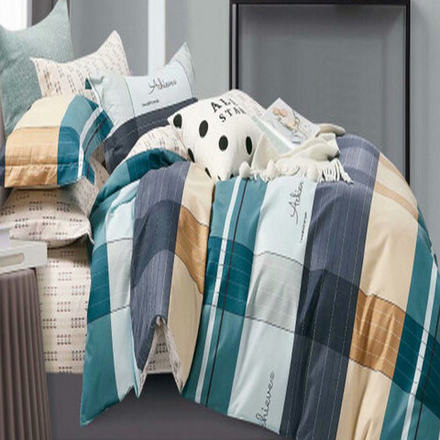 Комплект постельного белья "ВЛ. КЛЕТКА РАЗНОЦВЕТНАЯ", поплин, 100% хлопок, Россия.