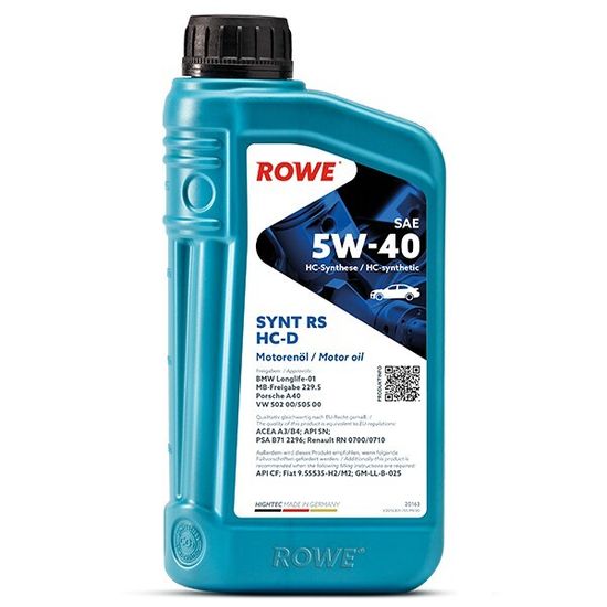 HIGHTEC SYNT RS SAE 5W-40 HC-D ROWE моторное масло 1 Литр
