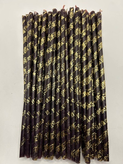 Свеча цветная ручное золочение «Фиолетовая»