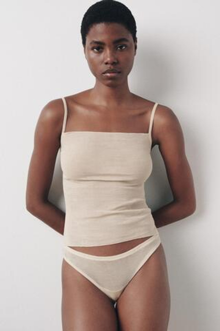 ZARA ТОП НА БРЕТЕЛЯХ SOFT, ЦВЕТ РОЗОВОГО ДЕРЕВА