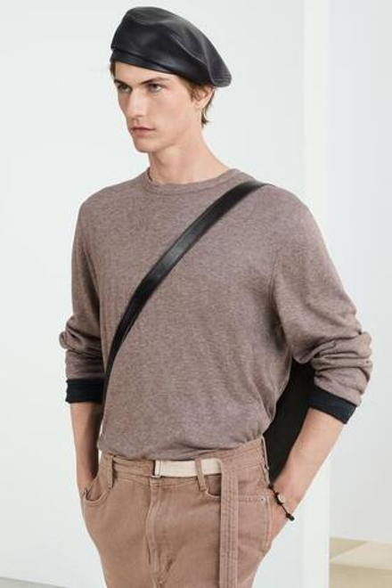 ZARA ЛОНГСЛИВ СВОБОДНОГО КРОЯ, РОЗОВЫЙ МЕЛАНЖ