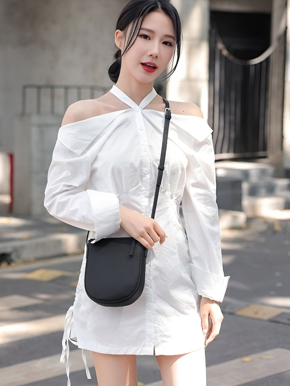 сумка женская натуральная кожа через плечо кросс боди маленькая