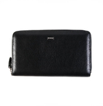 Клатч мужской кожаный чёрный на молнии с ремешком DoubleCity 120-DC31-37A