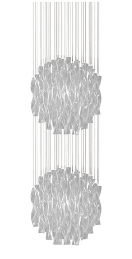 Pendant design lamp  AURA by AXO LIGHT/2 D 60 cm (Clear)