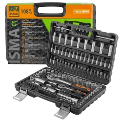 Набор инструментов 108пр. 1/4'', 1/2''(6гр.) ISMA ISMA-41082-5EURO