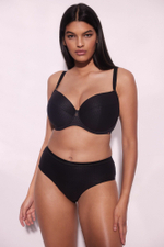 Черные трусики-слипы с завышенной линией талии Diamante (Размер: 44) (Цвет: черный)