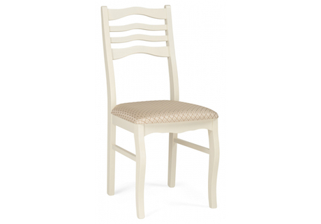 Стул деревянный Woodville Амадиу бежевый, ножки белые