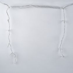 ULD-B12006-195-TTK WHITE IP44 Бахрома светодиодная с эффектом мерцания. 12м. Соединяемая. 195 светодиодов. Белый свет. Провод прозрачный. ТМ Uniel