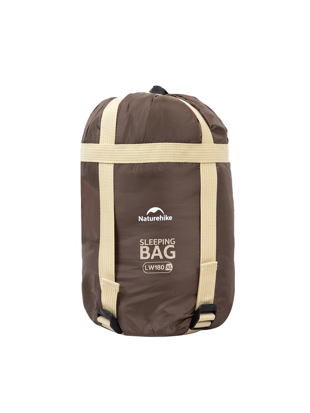 Спальный мешок летний Naturehike LW181, коричневый (NH21MSD09), молния слева