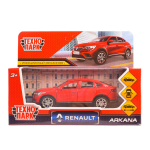 Модель ин. мет. "Renault Arkana" 12см, открыв. дв, багаж, красный, в коробка ARKANA-12-RD (Технопарк)