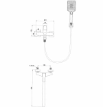 Смеситель для ванны WONZON & WOGHAND FLEX WW-639906-BGM темный графит