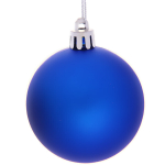 Новогодние шары 6 см (набор 6 шт) «Микс фактур», синий