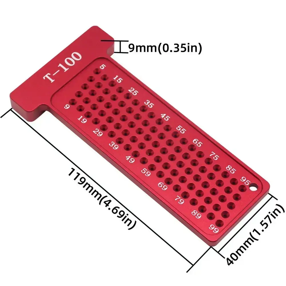 FNICEL Линейка/угольник 119мм х 58мм, Алюминий