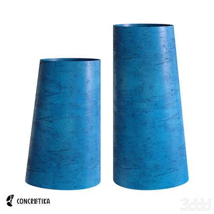 Кашпо DUET COBALT BLUE D41 H104