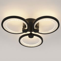 Светильник потолочный светодиодный ЭРА Модерн Odry CLL-1-46W 3K-6,5K RC BK с ДУ черный