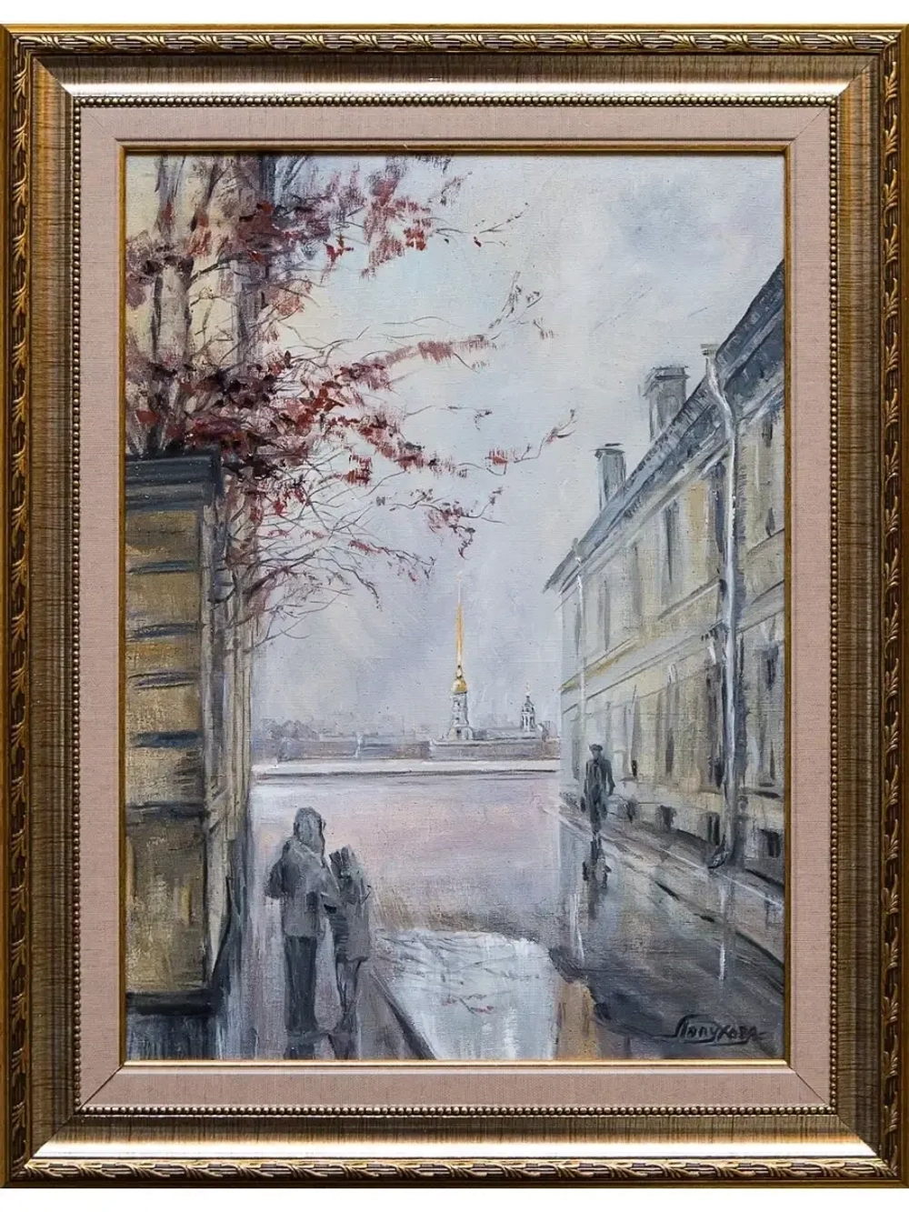 Картина маслом Декабрь. Мошков переулок Лопухова