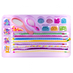 Набор для создания украшений-бусины Alingar, 430х310х32мм,"Hair Strands", 7вид.бус.,подвес.,зеркало, расческа, пряди, блески, 1х1,2 м леска, карт. уп.