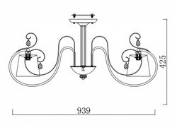 Люстра на штанге Freya Simone FR2020-CL-07-CH