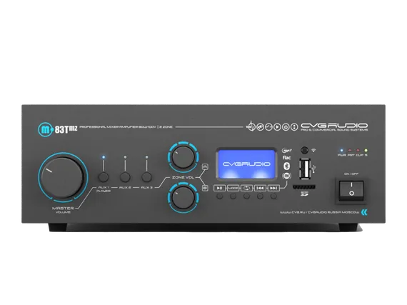 CVGAUDIO M-83Tmz профессиональный многофункциональный микшер-усилитель, мощность 80W/100V