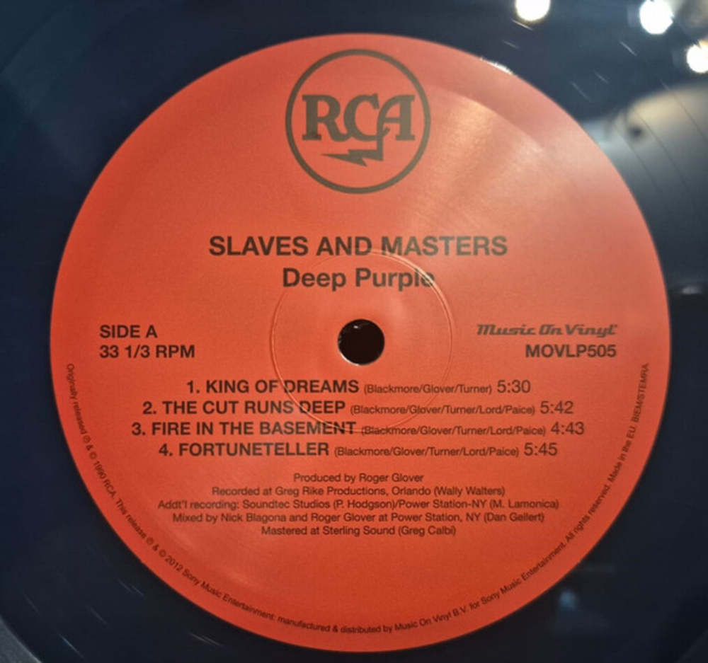 Deep Purple / Slaves And Masters (Limited Edition)(Coloured Vinyl)(LP)
