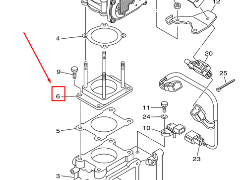 6P2-14360-00-00 THROTTLE DAMPER ASSY