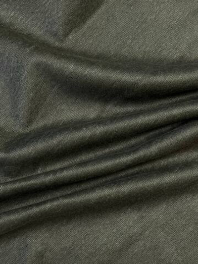 Трикотаж льняной double face серый/зеленый