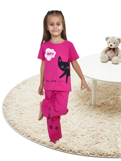 7-55-3 Пижама для девочки (фуфайка и брюки)