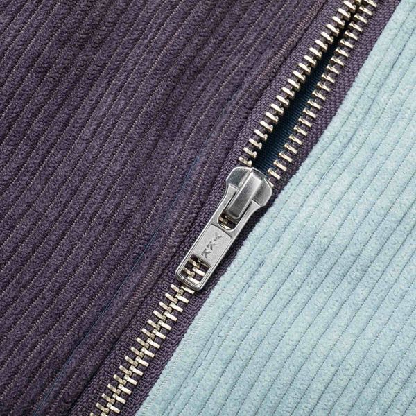 Рубашка Velvet Color block Zip Голубая/Графитовая/Синяя - фото 7