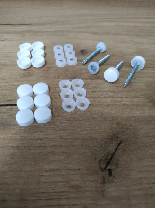 Декоративный колпачок для самореза белый 10 штук