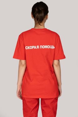 Футболка женская Скорая помощь MedicLine КРАСНАЯ