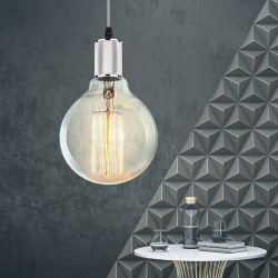 Светильник подвесной ЭРА PL13 E27 - 5 CH под лампу E27 провод 1 м хром | Подвесные светильники