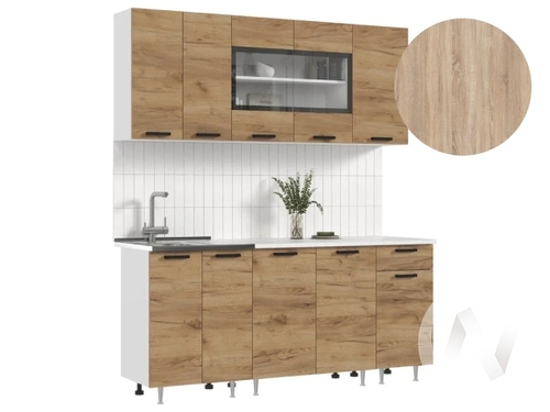 Кухня Рио NEW ЛДСП 1;8м (белый/дуб крафт/сонома)