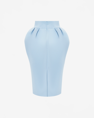 Юбка миди из атласа