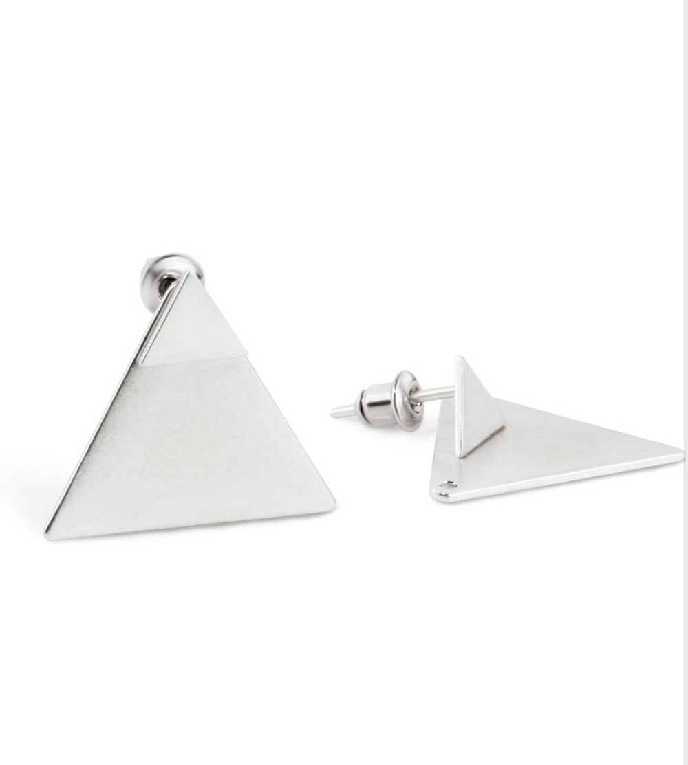серьги double triangle jackets