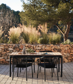 Canyelles Уличный раздвижной стол черный 140 (200) x 90 см