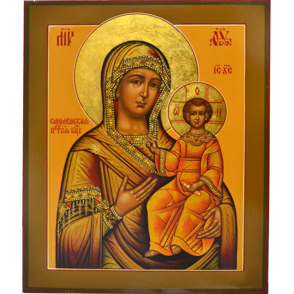 Смоленская икона Божией Матери писаная. 26 х 31 см