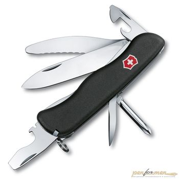 Нож перочинный Victorinox Parachutist 111мм 12 функций с фикс черный (0.8473.3)